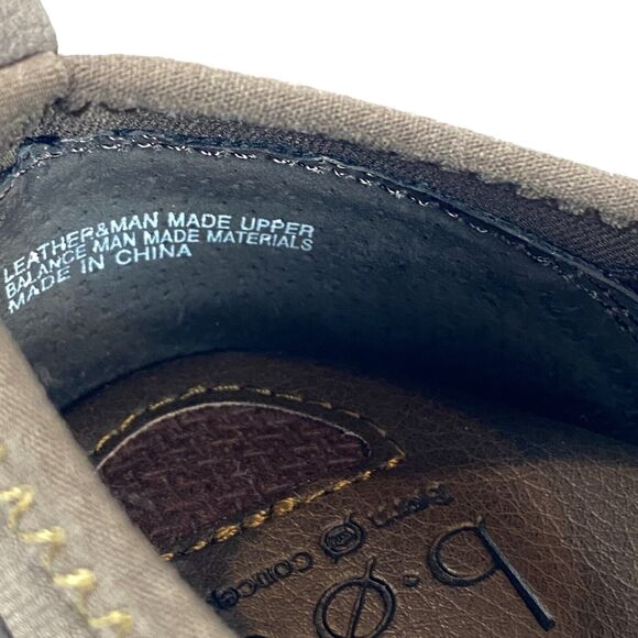 B.O.C by Born Concept Sneakers Mens 7M Brown Leather Comfort Round Toe Slip On - Picture 3 of 11